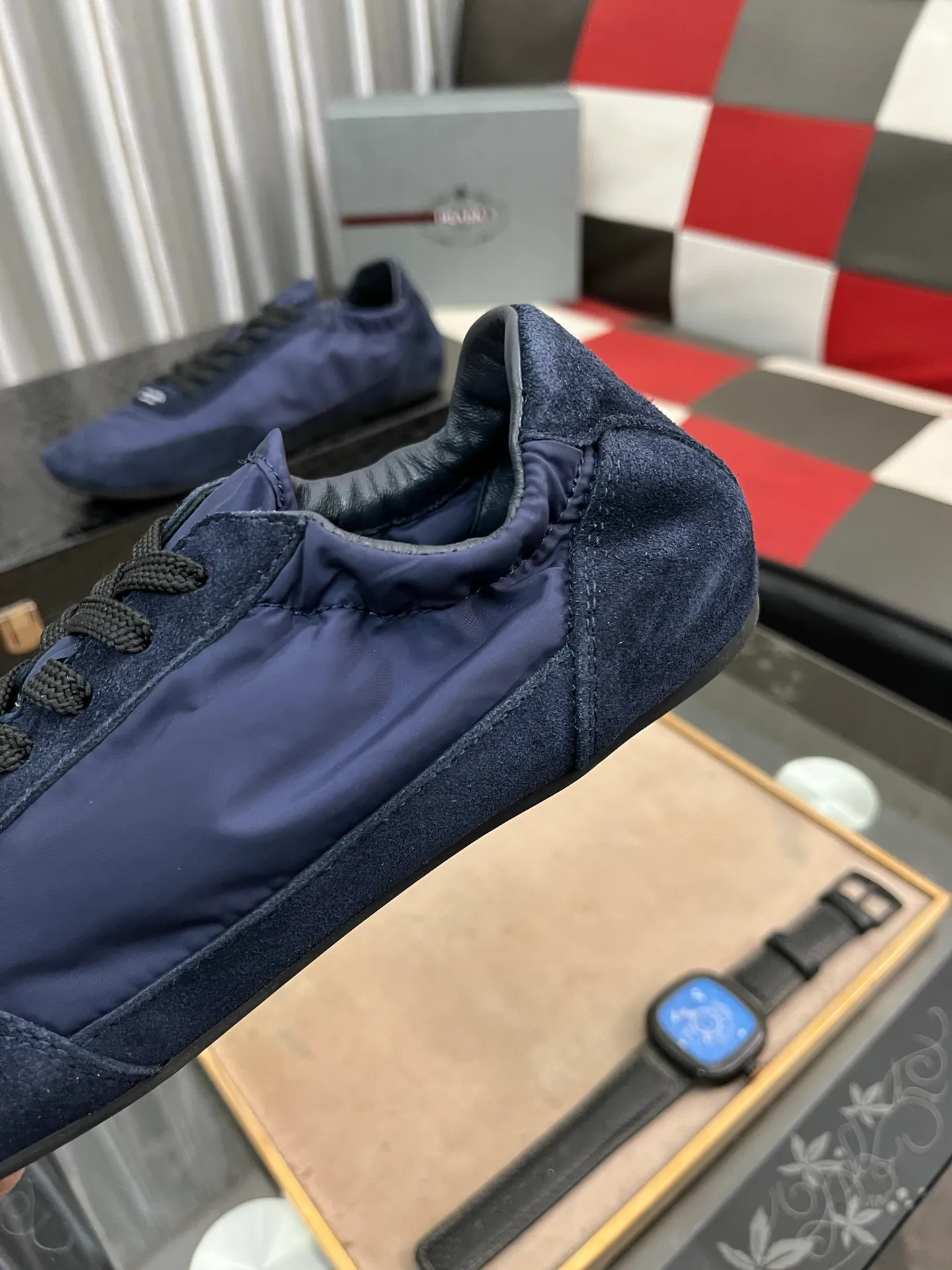 Men's shoes 💰500⌚️⌚️【PRADA】Prada - high-end quality original order 🔍🔍🔍 casual sports shoes - Upper: 🔝Nappa calfskin, brand high mercerized canvas, shoe body brand metal fasteners, tongue silk screen brand logo - Lining: water-dyed cowhide - Outsole: ultra-light TPU foam; molded outsole -Ultra-high quality control and fine workmanship: outstanding (high-end, extravagance, class) -Size: 38-446️⃣colors available